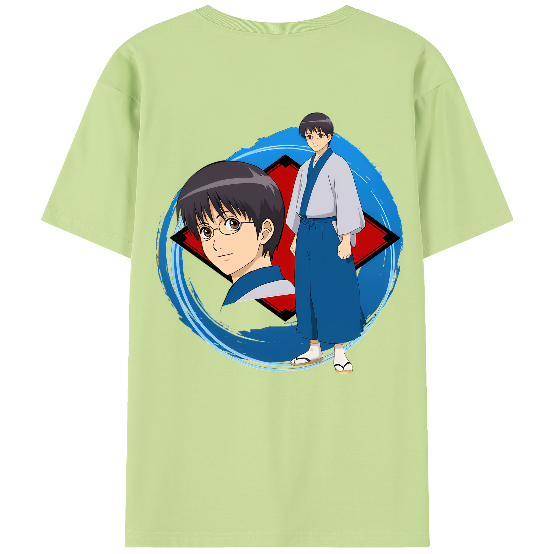 （画像用） ぎんたま 坂田銀時（さかたぎんとき） 神楽 志村新八（しむら しんぱち） GINTAMA Sakata Gintoki Kagura Shimura Shinpachi 綿100％半袖Tシャツ（背面プリント）